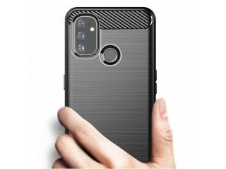 OnePlus Nord N100 Carbon Gummi Hülle TPU Case blau