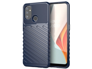 OnePlus Nord N100 SpaceCase Stripes Impact-Resistant Hülle blau