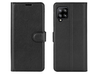 Samsung Galaxy A42 5G Lederhülle Portemonnaie Karten Etui schwarz