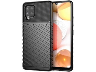 Samsung Galaxy A42 5G SpaceCase Stripes Impact-Resistant Hülle schwarz