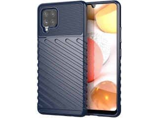 Samsung Galaxy A42 5G SpaceCase Stripes Impact-Resistant Hülle blau