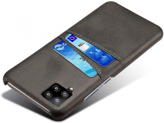 CardCaddy Samsung Galaxy A42 5G Leder Backcase mit Kartenfächern schwarz