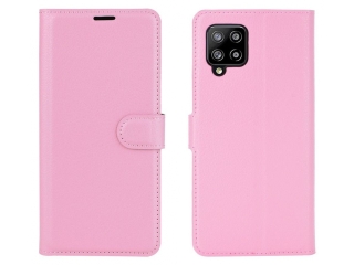 Samsung Galaxy A42 5G Lederhülle Portemonnaie Karten Etui rosa