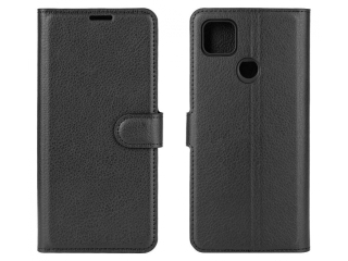 Xiaomi Redmi 9C Lederhülle Portemonnaie Karten Etui schwarz