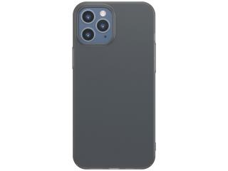 Baseus iPhone 12 Pro Hülle Thin Clear Case gummiert schwarz matt