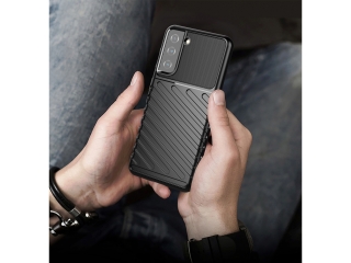 Samsung Galaxy S21 SpaceCase Stripes Impact-Resistant Hülle schwarz