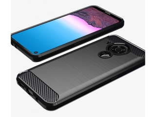 Nokia 5.4 Carbon Gummi Hülle TPU Case schwarz
