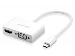 UGREEN USB-C auf HDMI und VGA Adapter weiss