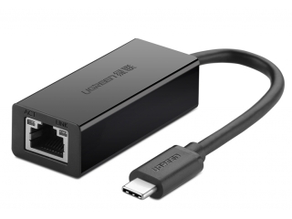 UGREEN USB-C auf Ethernet Adapter für Smartphones & Tablets - schwarz