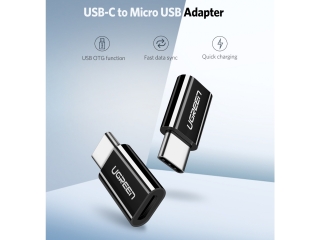 UGREEN USB-C auf Micro USB OTG Adapter für Smartphones - weiss