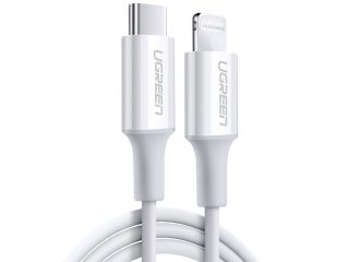 UGREEN Lightning USB-C Kabel PD Fast Charging MFi 2 Meter weiss