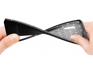 Oppo Find X3 Pro Leder Design Gummi Hülle TPU Cover blau