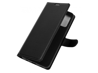 Samsung Galaxy A02s Lederhülle Portemonnaie Karten Etui schwarz