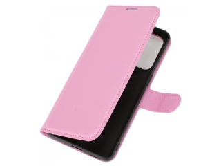 Oppo Find X3 Lite Lederhülle Portemonnaie Karten Etui rosa