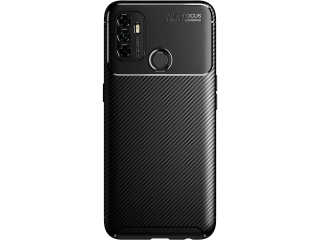 Oppo A53s 4G Carbon Design Hülle TPU Case flexibel schwarz