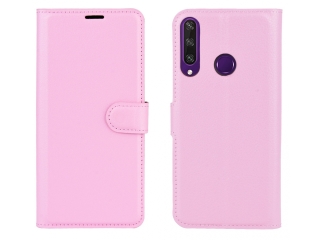 Huawei Y6p Lederhülle Portemonnaie Karten Etui rosa
