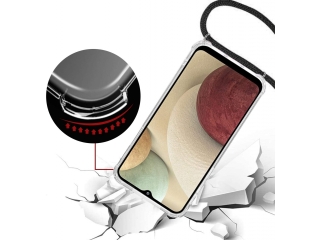 Samsung Galaxy A12 Handykette Necklace Hülle Gummi transparent