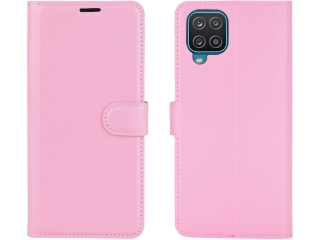 Samsung Galaxy A12 Lederhülle Portemonnaie Karten Etui rosa