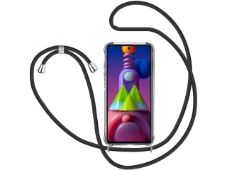 Samsung Galaxy M51 Handykette Necklace Hülle Gummi transparent