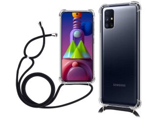 Samsung Galaxy M51 Handykette Necklace Hülle Gummi transparent