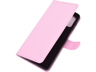 Samsung Galaxy M51 Lederhülle Portemonnaie Karten Etui rosa