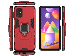 Samsung Galaxy M51 RingCase Anti-Shock Hülle rot