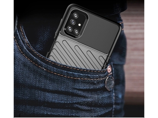 Samsung Galaxy M51 SpaceCase Stripes Impact-Resistant Hülle schwarz