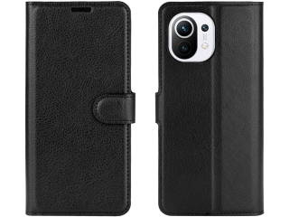 Xiaomi Mi 11 Lederhülle Portemonnaie Karten Etui schwarz