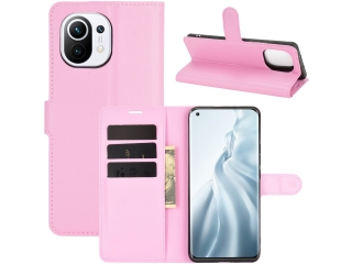 Xiaomi Mi 11 Lederhülle Portemonnaie Karten Etui rosa