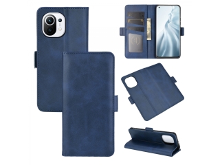 Xiaomi Mi 11 Leder Hülle Karten Ledertasche dunkelblau