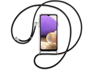 Samsung Galaxy A32 5G Handykette Necklace Hülle Gummi transparent