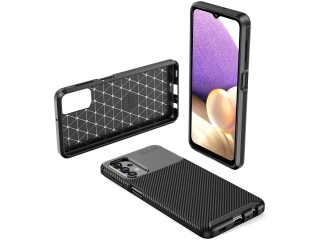 Samsung Galaxy A32 5G Carbon Design Hülle TPU Case flexibel blau