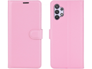 Samsung Galaxy A32 4G Lederhülle Portemonnaie Karten Etui rosa