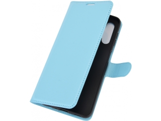 Samsung Galaxy A32 4G Lederhülle Portemonnaie Karten Etui hellblau