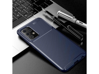 Samsung Galaxy A52 Carbon Design Hülle TPU Case flexibel blau
