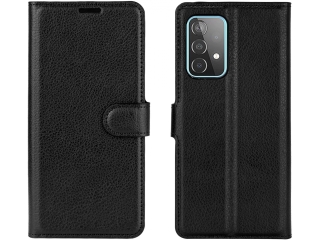 Samsung Galaxy A52 Lederhülle Portemonnaie Karten Etui schwarz