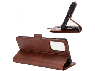 Samsung Galaxy A52 Leder Hülle Karten Ledertasche braun