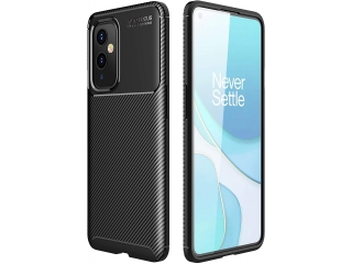 OnePlus 9 Carbon Design Hülle TPU Case flexibel schwarz