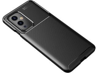 OnePlus 9 Carbon Design Hülle TPU Case flexibel schwarz