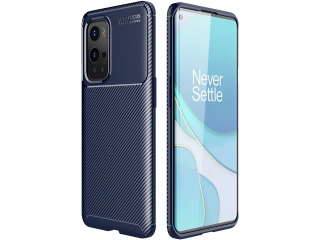 OnePlus 9 Pro Carbon Design Hülle TPU Case flexibel blau