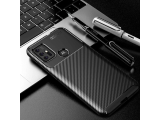 Motorola Moto G10 Carbon Design Hülle TPU Case flexibel schwarz