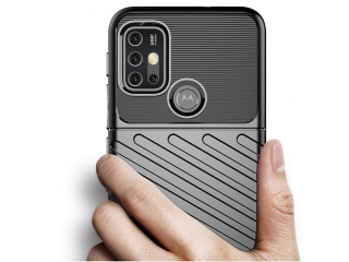 Motorola Moto G10 SpaceCase Stripes Impact-Resistant Hülle schwarz