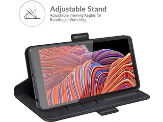 Samsung Galaxy XCover 5 Leder Hülle Karten Ledertasche schwarz