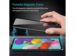 Xiaomi Poco M3 Alu Magnetic Glass Case Panzerglas Vorne & Hinten schwarz