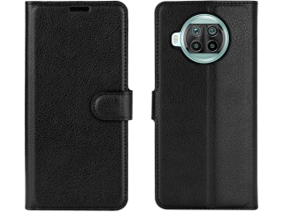 Xiaomi Mi 10T Lite Lederhülle Portemonnaie Karten Etui schwarz