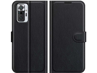 Xiaomi Redmi Note 10 Pro Lederhülle Portemonnaie Karten Etui schwarz