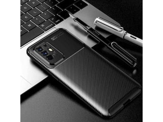 Oppo A94 5G Carbon Design Hülle TPU Case flexibel schwarz