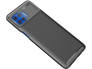 Motorola Moto G 5G Plus Carbon Design Hülle TPU Case flexibel schwarz