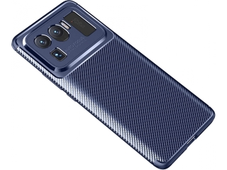 Xiaomi Mi 11 Ultra Carbon Design Hülle TPU Case flexibel blau