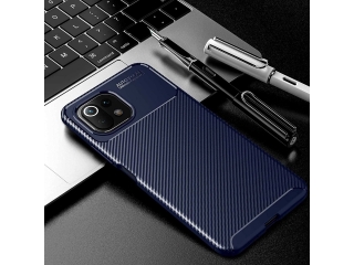 Xiaomi Mi 11 Lite Carbon Design Hülle TPU Case flexibel blau